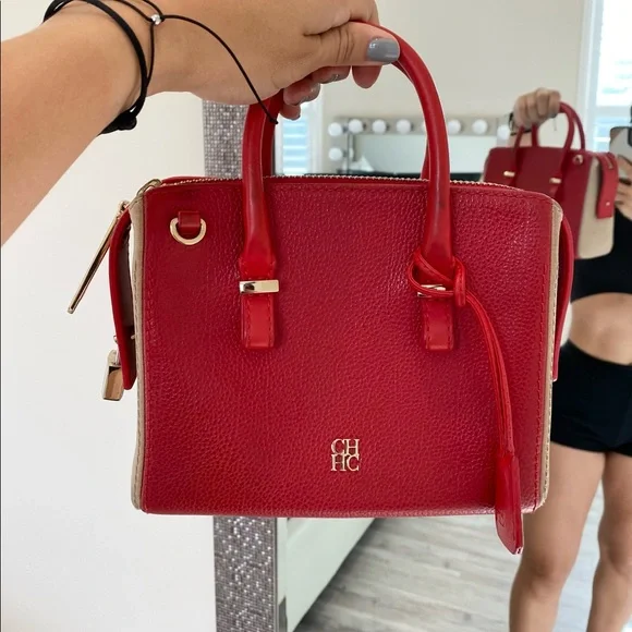 Carolina Herrera Small Red Crossbody - Picture 1 of 13